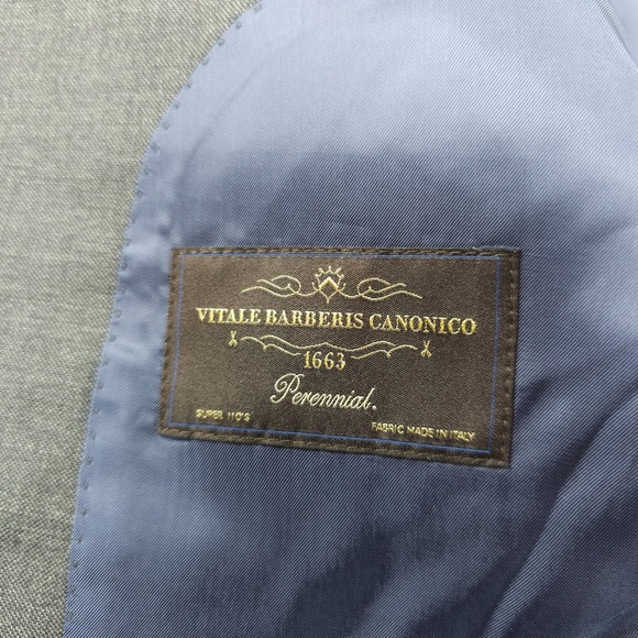 Suitsupply Jacket Mens 34 Gray VITALE BARBERIS CANONICO Napoli Int Blazer Sport - Picture 8 of 16